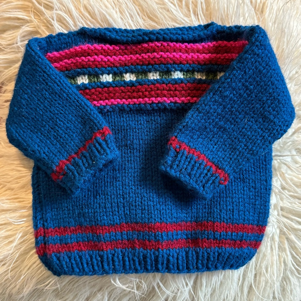 NWT! Hand knit sweater for baby
